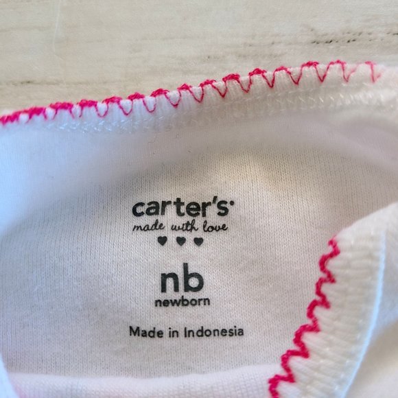 ♡ 5/$20 - Carter's Girls White Colorful Daddy's Girl Print Short Sleeve Bodysuit - Picture 5 of 6